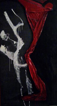 114x210-acrilico e tala su tela
